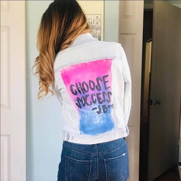 Vintage Calvin Klein denim jacket hand painted - Picture 3 of 4